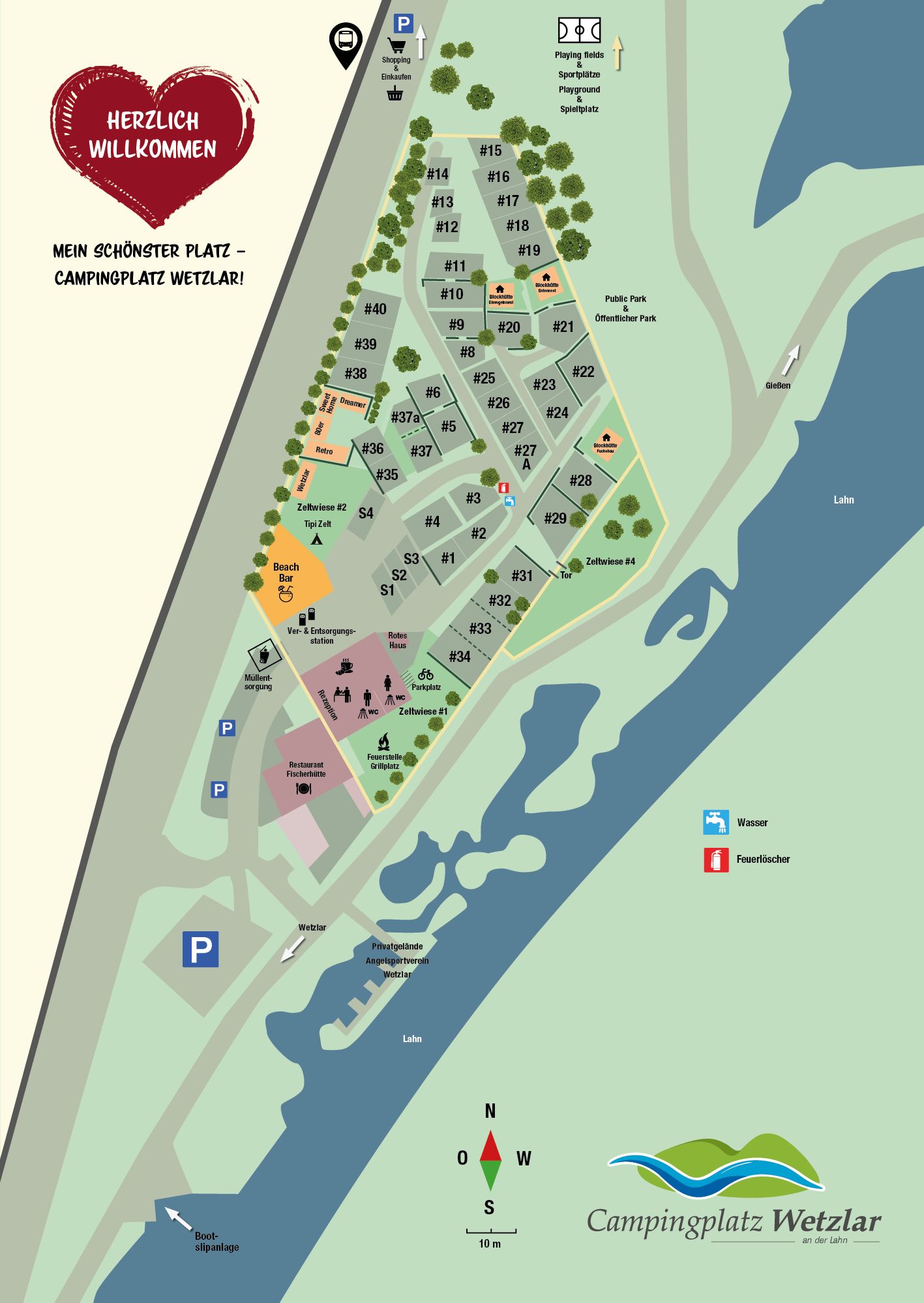 Platzplan Campingplatz Wetzlar